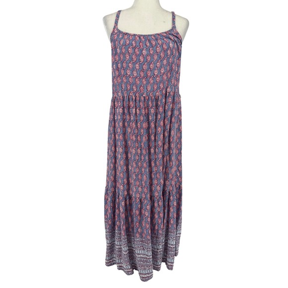 beachlunchlounge Dresses & Skirts - Beachlunchlounge Maxi Dress Womens Small Blue Pink Excellent Paisley Tiered Boho